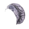 thumbnail image 1 of GHSOHS Hats Cowboy Hat Silk Bonnet Beanie Trucker Hat Fashion Women Vintage Print Beading Braid Hat Ruffle Wrap Cap Sleep Caps Satin Lined Hair Bonnets Bucket Hats Grey Visors, 1 of 1