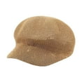 thumbnail image 1 of GHSOHS Hats Silk Bonnet Beanie Cowboy Hat Women Summer Newsboy Cap Straw Knitted Beach Sun Hat with Adjustable Rope for Women Sun Hat Khaki Warm Baseball Caps Berets Khaki Baseball Caps, 1 of 9