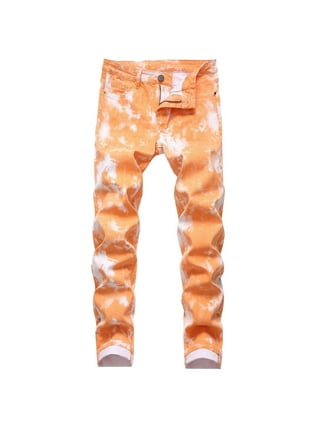 ファッションの Mens in Jeans Fit Slim Mens Jeans Walmart.com - Orange | Clothing