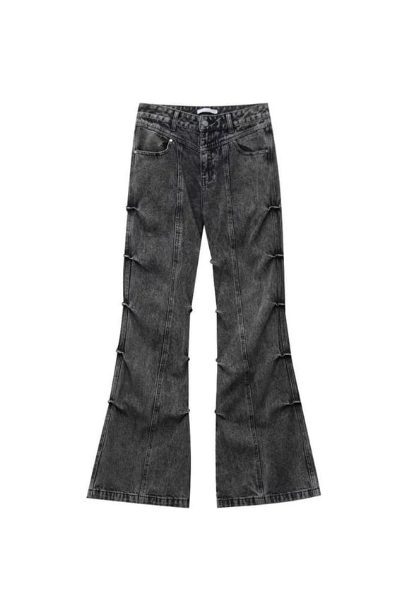 Jeans for Men Sweatpants Cargo Pants Mens Jeans Boot Cut Jeans Bootcut Jeans for Men Stretch Vintage Wide Leg Flared Denim Pants Classic Relaxed Fit Bell Bottom Jeans 70s Outfits Regular Fi,M