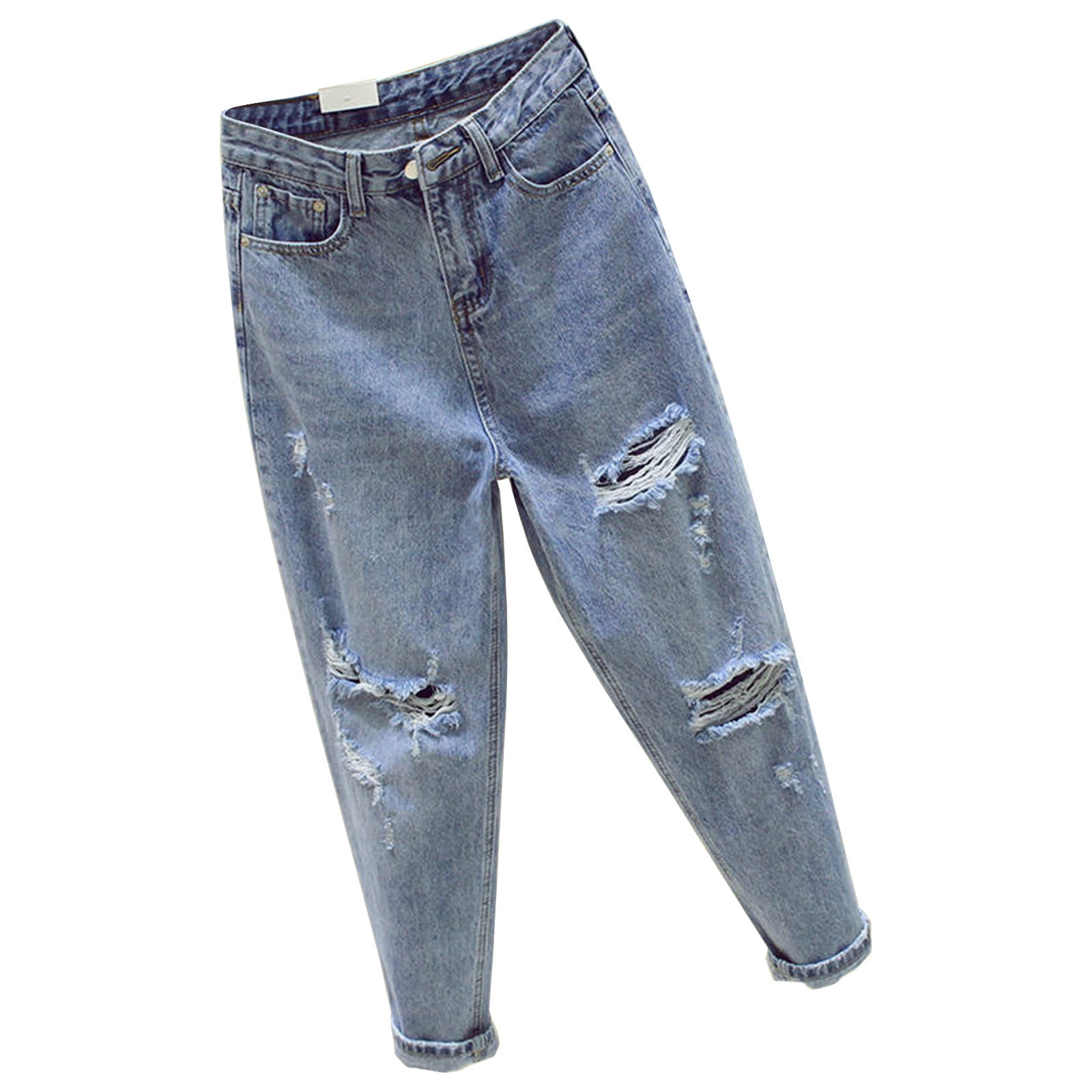 GHSOHS Jeans for Women Work Pants Blue Denim Pants Womens Jeans High