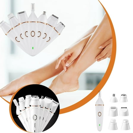 GHSOHS Laser Hair Removal Device Rechargeable Facial Epilator Body Hair Removal 7 In 1 Kit Hair Remover Machine for Face Hands Legs Armpits