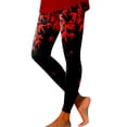 thumbnail image 1 of GHSOHS Leggings for Women Black Leggings Butterfly Print Tights Seamless Lifting Workout Leggings High Waisted Yoga Pants Comfy Capris Low Rise Leggings for Women Red Jeggings Capris Pants L,XL, 1 of 5