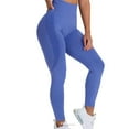 thumbnail image 1 of GHSOHS Leggings for Women High Waisted Workout Leggings Hip Lifting Seamless Yoga Pants Sports Running Jeggings Fitness Black Leggings Women's Activewear Leggings Dark Blue Jeggings Capris Pants,M, 1 of 6