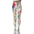 thumbnail image 1 of GHSOHS Leggings for Women Soft Workout Leggings Tie Dye Floral Printed High Waisted Leggings Seamless Stretchy Tights Sports Yoga Pants Stretch Jeans Red Jeggings Capris Pants Cargo Capris for W,2XL, 1 of 4