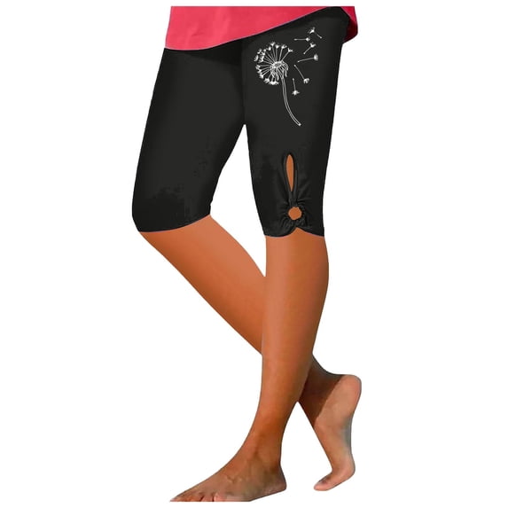 GHSOHS Leggings for Women Yoga Pants Crop Leggings for Women Jeggings Tights High Waist Capri Leggings for Women Summer Beach Pants Casual Exercise Stretch Leggings Hollow Cropped Pants Capri for,XL