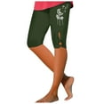 thumbnail image 1 of GHSOHS Leggings for Women Yoga Pants Women Pants Jeggings Tights Capri Leggings for Women Floral Print Capris Pants Summer Knee Length Capri Leggings Comfy Hollow Cropped Pants Womens Capris for ,L, 1 of 4