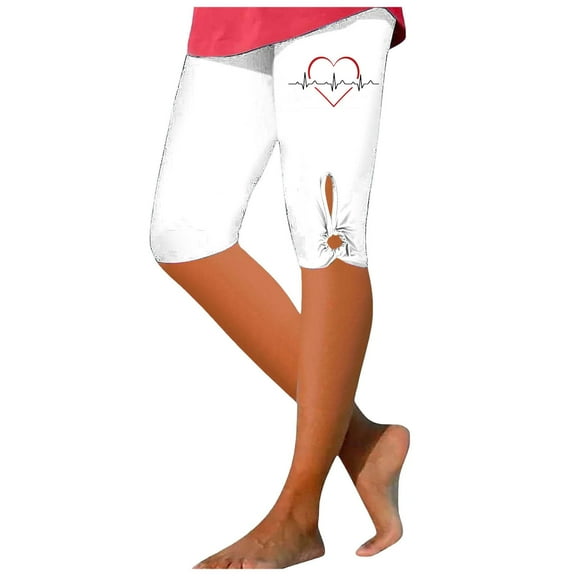 GHSOHS Leggings for Women Yoga Pants Womens Elastic Waist Pants Jeggings Tights High Waist Capri Leggings for Women Summer Beach Pants Casual Exercise Stretch Leggings Hollow Cropped Pants Capri ,S