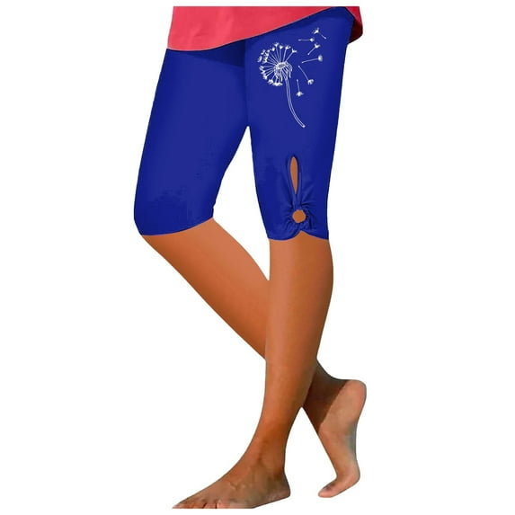 GHSOHS Leggings for Women Yoga Pants Yellow Leggings for Women Jeggings Tights High Waist Capri Leggings for Women Summer Beach Pants Casual Exercise Stretch Leggings Hollow Cropped Pants Women's,S