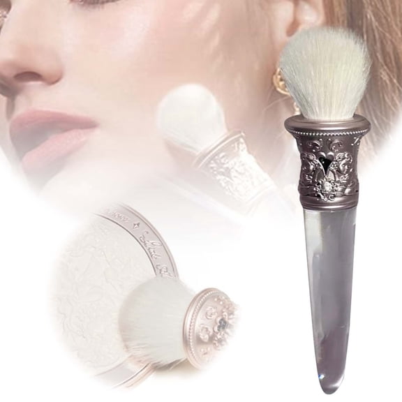 GHSOHS Makeup Brushes Round Headed Embossed Handle Stippling Brush Powder Blush Foundation Brush Comfort Face Brushes Beauty Tools