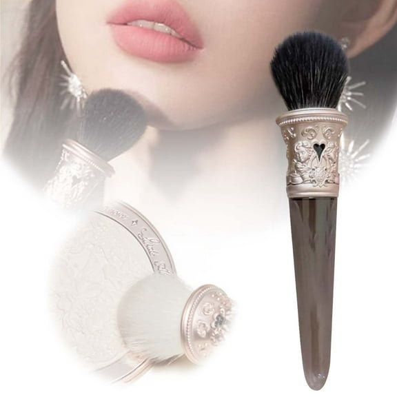 GHSOHS Makeup Brushes Round Headed Embossed Crystal Handle Stippling Brush Powder Blush Foundation Brush Comfort Face Brushes Beauty Tools