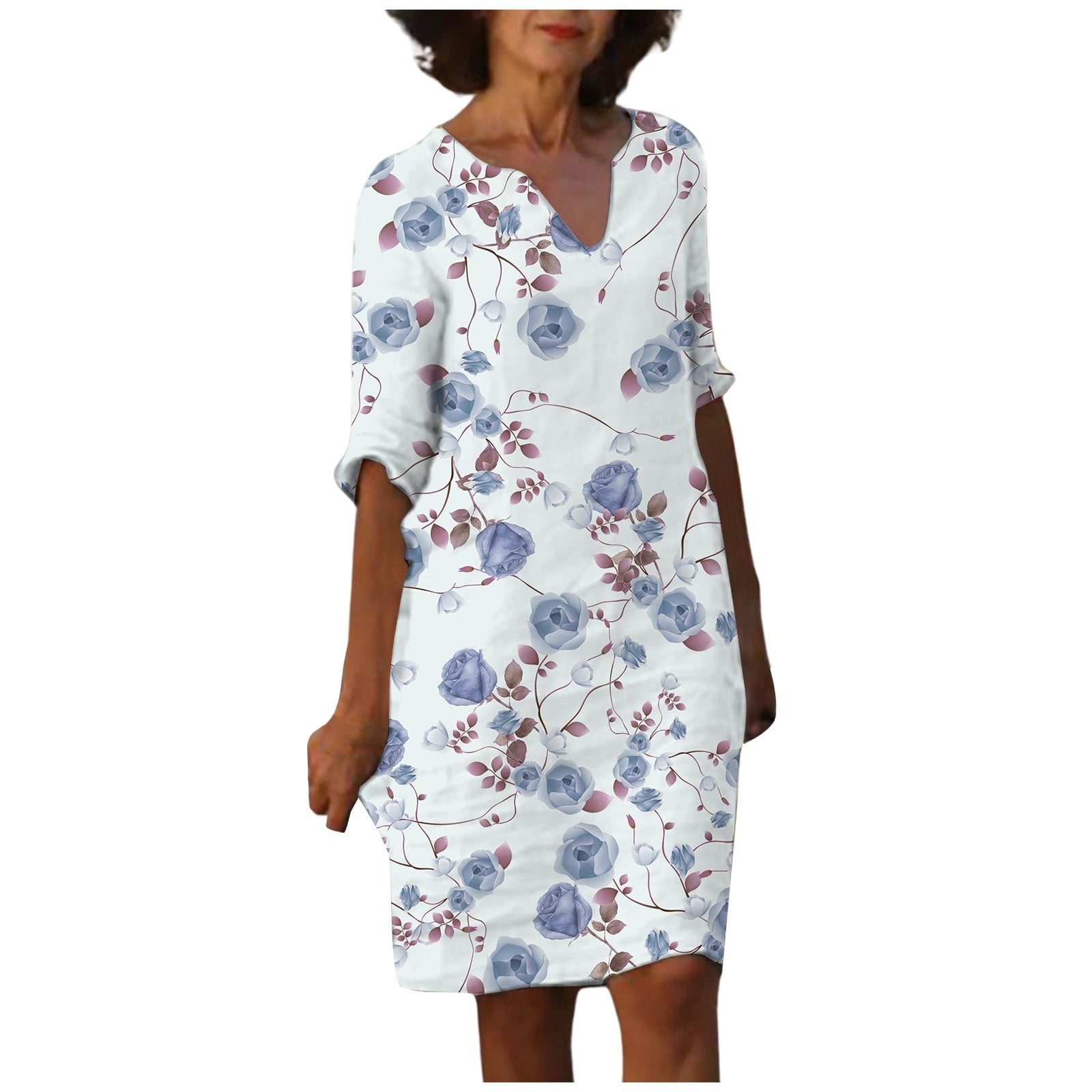 Camilladress Summer Sleeveless Gradient Floral Print Mini Dress main image 1