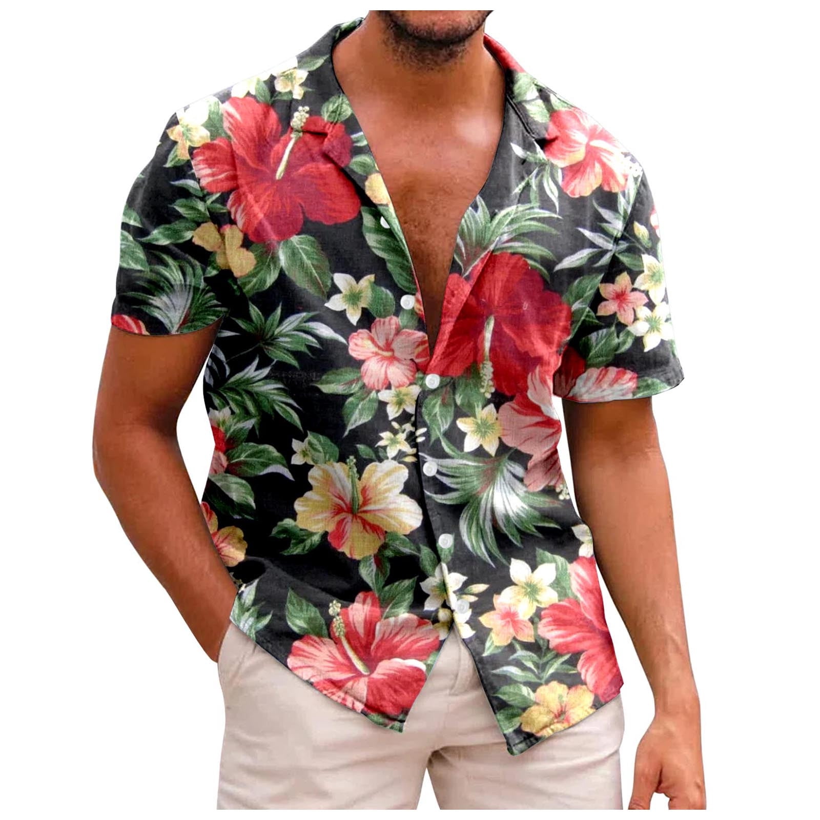 Men's Dusted Red Half Sleeve Shirt – Cool, Casual & Summer-Ready Style