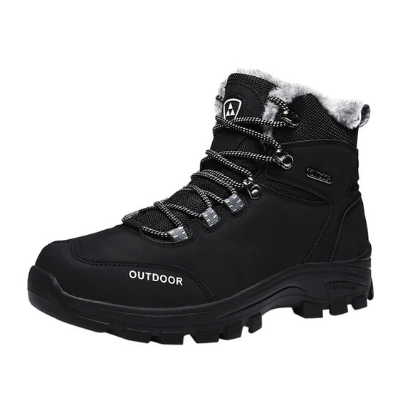 GHSOHS Mens Shoes Casual Sneakers for Men Golf Shoes Men's Fashion Sneakers Winter Breathable Water Proof Outdoor Hiking Shoes High Top Cotton Shoes Hiking Shoes Sports Running Shoes Size 41