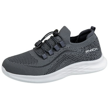 GHSOHS Mens Shoes Casual Sneakers for Men Non Slip Slip on Shoes Men's Fashion Sneakers Tennis Shoes Simple Mesh Breathable Comfortable Lightweight Elastic Bland Sports Running Shoes Size 42