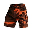 thumbnail image 1 of GHSOHS Mens Shorts Camouflage Cargo Shorts Breathable Large Size Male Drawstring Plus Size Summer Camo Shorts Multi Pockets Cargo Pants Flat Front Shorts,L, 1 of 4