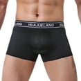 thumbnail image 1 of GHSOHS Mens Underwear Briefs Fashion Letter Print Flex Waistband Shorts Large Size Comfort Comfort Briefs Underpants M Black, 1 of 7