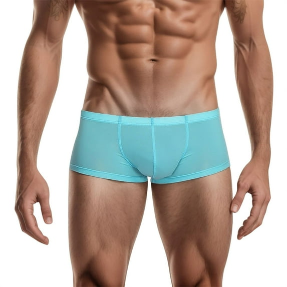 GHSOHS Mens Underwear Low Rise Briefs Trunks Ultra Thin Pouch Solid Color Boxers for Men Flat Briefs Shorts Underpants Panties XL
