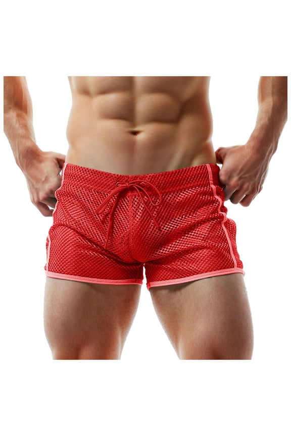 Mens Underwear Plus Size Men Boxers Trendy Multipacks Men's Hollow Home Shorts European And Men's Sweatpants Boxers Boxer Brief Cotton Underwear Bikinis Panties Mens Bikini Underwear,M