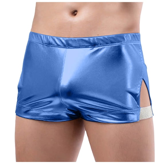 GHSOHS Mens Underwear Plus Size Men's Thong Trendy Boxers Men's Sports Bronzed Solid Color Smooth Boxers With Pocket Pockets Boxer Brief Cotton Underwear Bikinis Panties Man Boxers,L