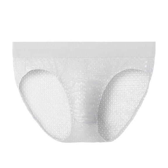 GHSOHS Mens Underwear Plus Size Mens G String Trendy Boxers Mens Underwear Sexy Low Rise Open Triangle Pants G String Underpants Cotton Thongs Bikinis White Boxers for Men,4XL