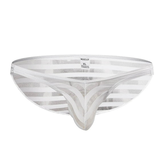 GHSOHS Mens Underwear Plus Size Mens Underwear Boxer Brief Cotton Fashion Bikinis Men's Panties Strips Ultra Thin Mesh Transparent Breathable Low Waist Sexy Men's Briefs G Strings Underpants Cott,S