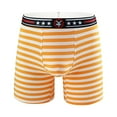 thumbnail image 1 of GHSOHS Mens Underwear Plus Size Underwear for Men Pack Briefs Fashion Bikinis Men's Cotton Underwear Lengthened Flat Angle Stripes Low Waist Track Running Wear Legs Boxer Brief Cotton Panties Men,2XL, 1 of 5