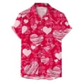 GHSOHS Mens Valentines Day Hawaii Shirts Fashion Digital 3D Printed ...