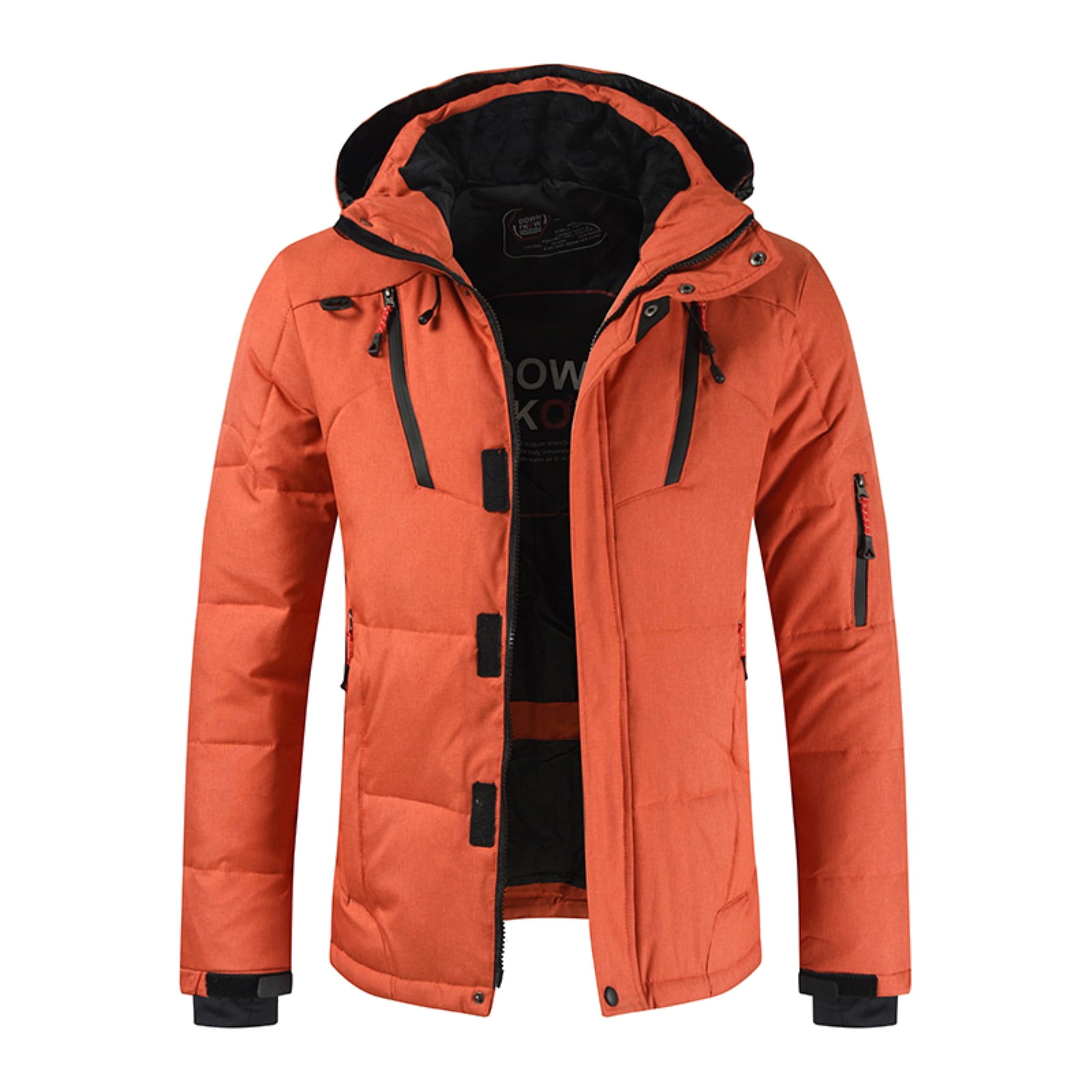 GHSOHS Mens Winter Coats Long Sleeve Button Zipper Fly Jacket Coat