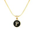 thumbnail image 1 of GHSOHS Necklaces for Women Choker Necklace Choker Jewelry Collar Necklaces 26 Initial Necklace Round 26 Alphabet Chain Necklace A Z 26 Alphabet Initial Gold Choker Necklace Clavicle Chain P, 1 of 4