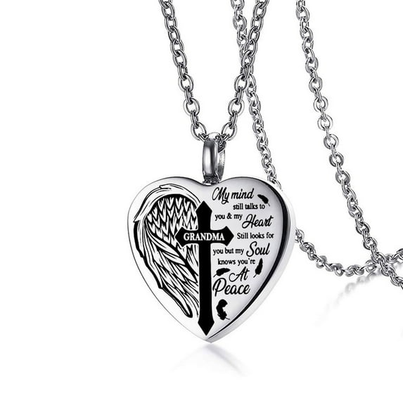 GHSOHS Necklaces for Women Initial Necklaces for Women Choker Jewelry Chain Necklaces Stainless Steel Heart Necklace To Commemorate Loved Ones Pendant Can Be Opened Choker Necklace Clavicle Chain