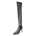 thumbnail image 1 of GHSOHS Over the Knee Boots for Women Rhinestone Sparkly Shining Thigh High Boots High Heel Stiletto Fishnet Pointed Toe Sandals Shoes, 41, 1 of 9
