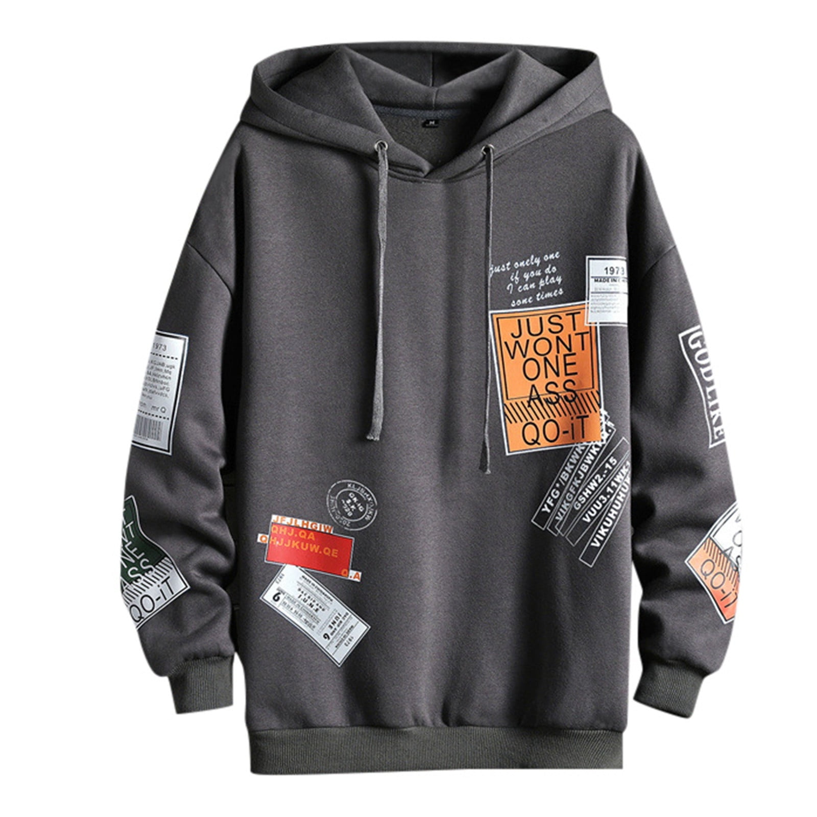 GHSOHS Oversized Hoodies for Men Couple Street Fashion Contrast Color