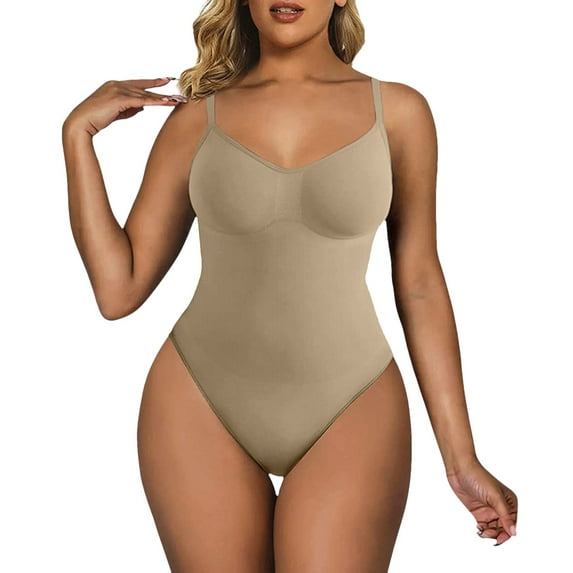GHSOHS Plus Size Shapewear Bodysuits for Women Tummy Control Seamless Body Shaper Suit Leotards Corset Support Vest Thong Jumpsuit