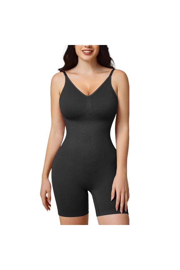 Plus Size Tummy Control Shapewear Bodysuits for Women Backless Seamless Full Body Shaping Sleeveless Jumpsuit Vest Leotards