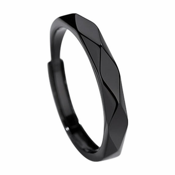 GHSOHS Ring Fashion Jewelry Rings for Women Cute Jewelry 925 Sterling Italian Silver Lover Adjustable Ring for Couple Set Black Ring for Men Women Love Ring for Lovers Finger Ring Anniversary Gift