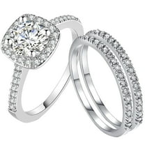 GHSOHS Vintage Rings for Women Fashion Jewelry Silicone Wedding Ring 3pcs Diamond Rings Set Zircon Stacking Rings Promise Ring Wedding Rings Bridal Rings Gold Jewelry Finger Ring Party Gift