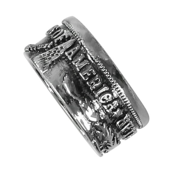 GHSOHS Rings for Women Fashion Jewelry Silicone Wedding Bands Ring Classic Dollar Ring United States Emblem United for One Ring Vintage Men's Silver Dollar Multi Size Ring Finger Ring Valentines Gift