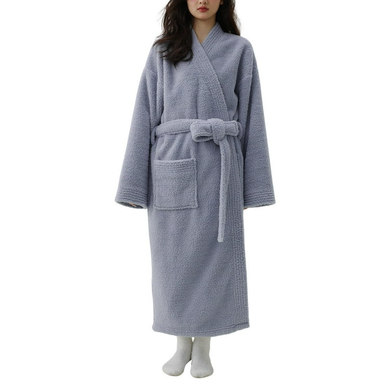 GHSOHS Robes for Women Bathrobe Nursing Dress Flannel Bathrobe