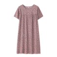 thumbnail image 1 of GHSOHS Robes for Women Night Lingerie Dress Waffle Robe Women's Nightgown Cotton Silk Sleepwear Middle Old People Mother Loose Rayon Short Sleeve Summer Nightshirt Sleepshirt Robe Pajamas, 1 of 3