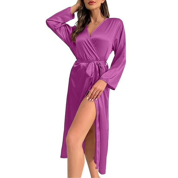 GHSOHS Robes for Women Nightie Pajama Dress for Women Large Women's Nightgown Sexy Elastic Tine Bathrobe Solid Color Home Furnishing Women's Pajamas Sleepwear Sleepshirt Robe