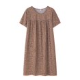 thumbnail image 1 of GHSOHS Robes for Women Robe House Coats for Women with Pockets Women's Nightgown Cotton Silk Sleepwear Middle Old People Mother Loose Rayon Short Sleeve Summer Nightshirt Sleepshirt Robe Pajamas, 1 of 3