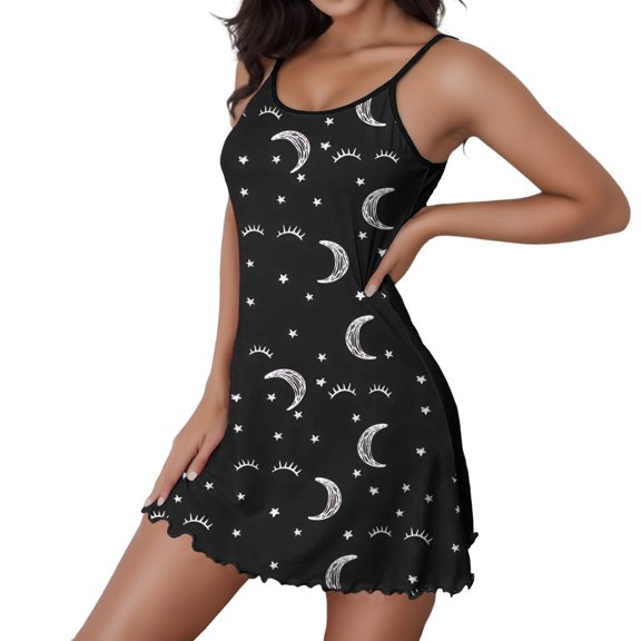 GHSOHS Robes for Women Sleepshirt Bridesmaid Robes Women's Sleepwear Custom Label Rope Casual Pyjama Letter Milk Silk Nightgowns Pajamas Pretty Ruffles Night Dress Sleepshirt Robe