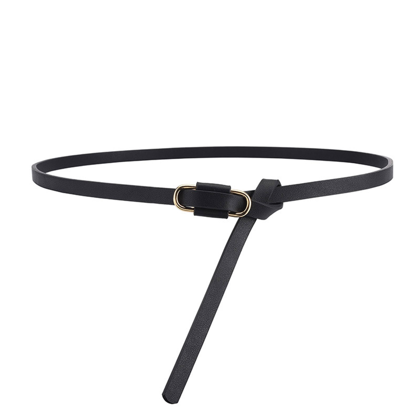 thin black belt for dress
