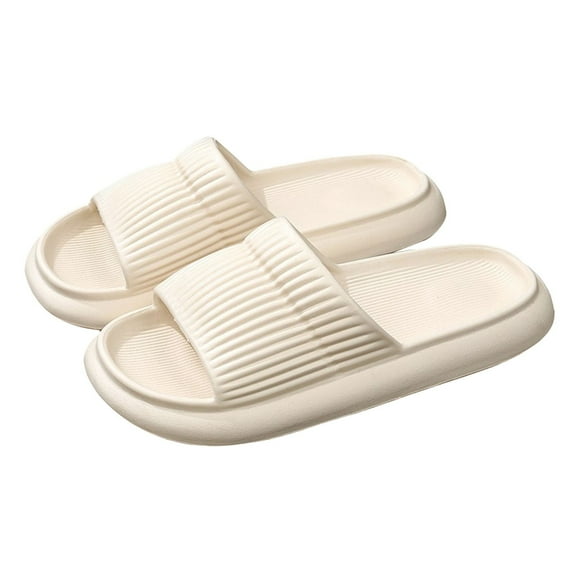 GHSOHS Slippers for Women Shower Shoes Platform Sandals Slipper for Men and Women Indoor Plus Size Slides Bathroom Sandals Flip Flops Walking Shoes White Platform Sandals,Size 40
