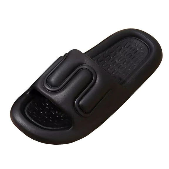 GHSOHS Slippers for Women Shower Shoes Platform Sandals Slipper for Men and Women Indoor Plus Size Slides Bathroom Sandals Flip Flops Walking Shoes Black Platform Sandals,Size 40