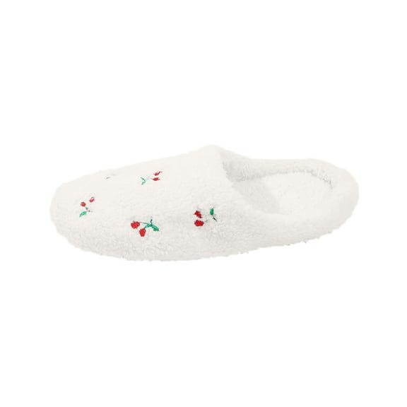 GHSOHS Slippers for Women Warm Shoes Ballerina Slippers Women Fuzzy Slippers Winter Cotton Slippers Cute Cartoon Printed Cozy Loafer House Shoes Couples Indoor House Slippers Bedroom Shoes,Size 35