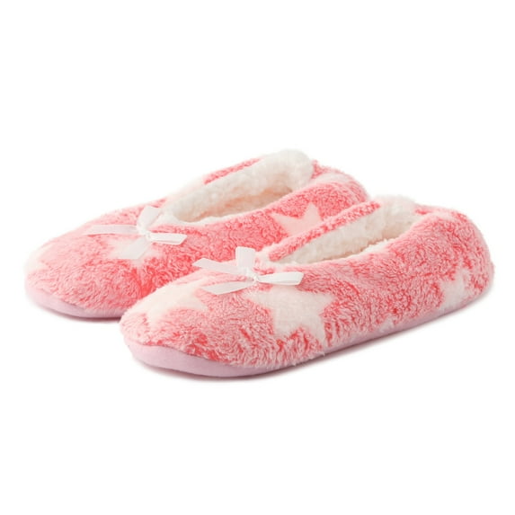 GHSOHS Slippers for Women Indoor Outdoor Soft-Lightweight House Slipper Socks Around House Shoes Non Slip Loafer Slides Red Size 38