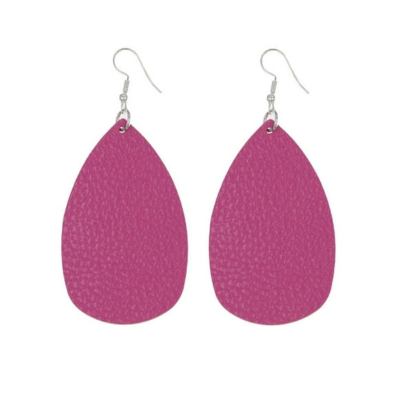 GHSOHS Vintage Teardrop Shaped Leather Earrings for Women Simple Fashion Drop Dangle Earrings Ear Hook Party Jewelry Gift