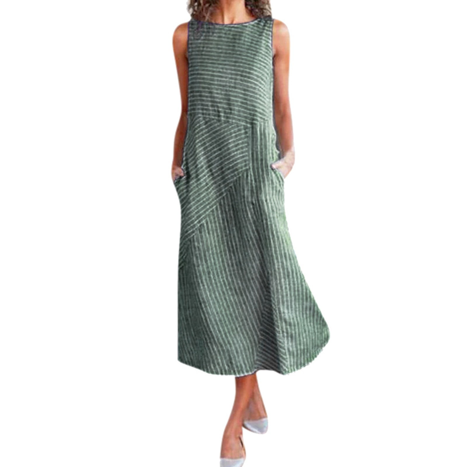 GHSOHS Wedding Guest Dress Women's Spring Dresses Casual Neck Dress ...